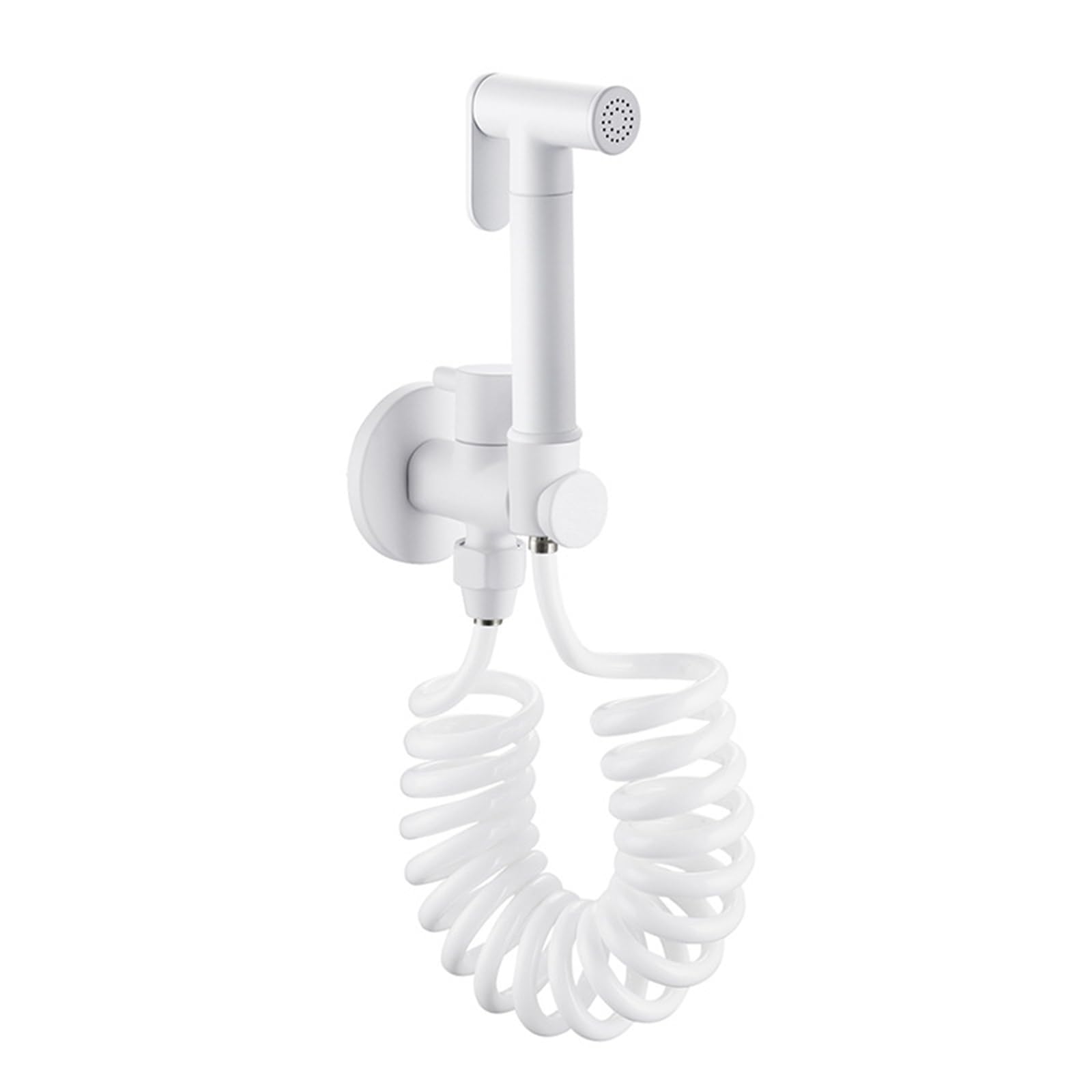 Kit de rociador de bidé de mano de cobre blanco para inodoro