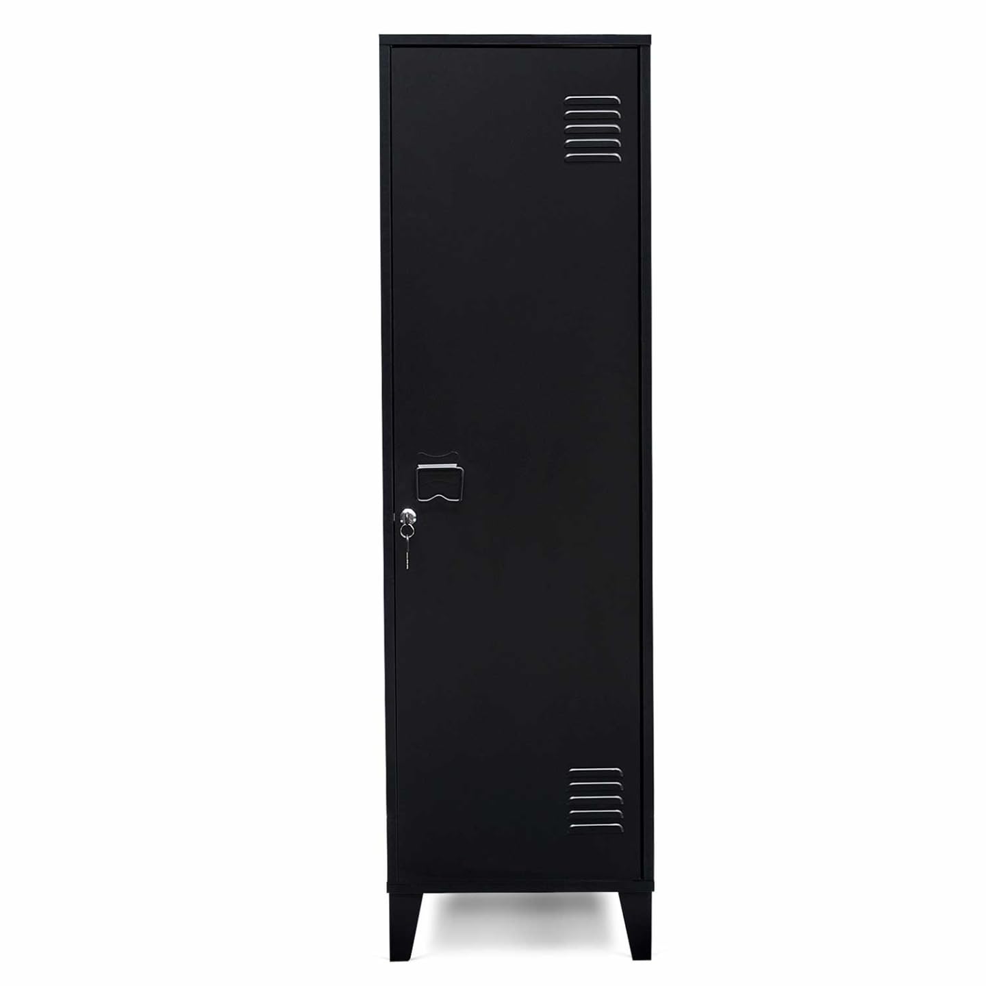 IDMarket - Armoire vestiaire Ester 1 Porte métal Noir Design Industriel
