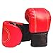 rongweiwang 1 Paire Adulte Femmes Hommes Boxe Gants de Sanda Adultes Sanda Gants Gants Unisexe Boxe entraînement Exercice Gants en Cuir Gants de Gants, Rouge