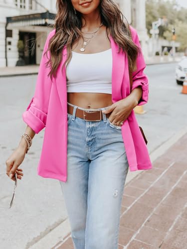 Imily Bela Womens Casual Blazers Long Sleeve Lapel Open Front Work Office Jacket with Pockets3