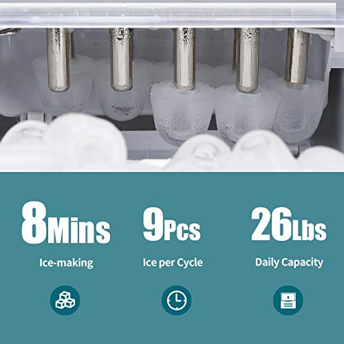 Fabricadora de Hielo Compacta VCJ para Encimera 9 Cubos miniatura 3