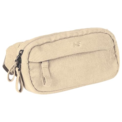 Marsupio in a coste taglia unica lino. Taglia velluto