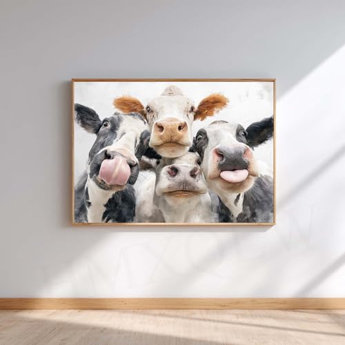 Impression sur toile art affiche vache abstraite 60x90