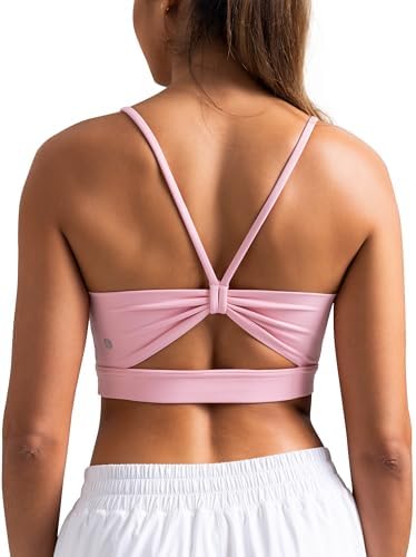 Colorfulkoala Women's Dreamlux Bowknot Strappy Sports Bras Light ...