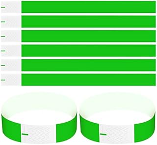 100 Pack Wristbands 3/4 inch, Event Wristbands Multicolour with Adhesive Closure, Event Bracelets Party Wrist Band, Paper ID Wristband for Club Festival Waterparks Security