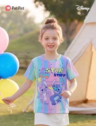 Image of Disney Princess Frozen Marvel Stitch Minnie Mickey Star Wars Girls /Boys Athletic Shirts UV Quick Dry Graphic T-Shirt 2-9 Year