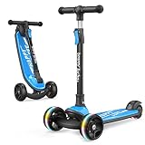 besrey Kick Scooter for Kids Ages 3-10, 3 Wheel Scooter for Kids with Adjustable Height, Folding Kid