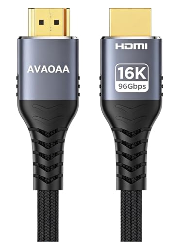Avaoaa 16K 8K 4K HDMI 2.2�P�[�u�� 3M, 96Gbps ������HDMI�P�[�u�� 8K�A4K�A240Hz�A144Hz�A120Hz�ɑΉ� �҂ݍ���HDMI�P�[�u�� Switch�APS5�AXbox�{�̂ɑΉ� ARC�AeARC�AHDR10