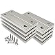 Magnetpro 16 Stück Rechteckmagnete 30 KG Kraft 60 x 13,5 x 5 mm mit Loch und Stahlkapsel, Haushalt und Industrielle Topfmagnet mit Schrauben