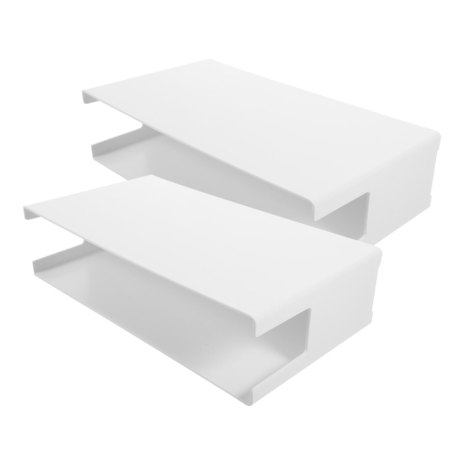 2 Pezzi Organizer da Scrivania Bianco, in Plastica, per Ufficio