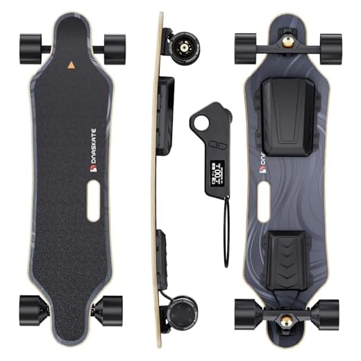 Dnaskate V20 Electric Skateboard with Remote, 28 Mph Top Speed,22 Miles Range,1000W Hub-Motor, Longboard Skateboard for Adults ＆Teens (V20-90mm Pu Wheel)