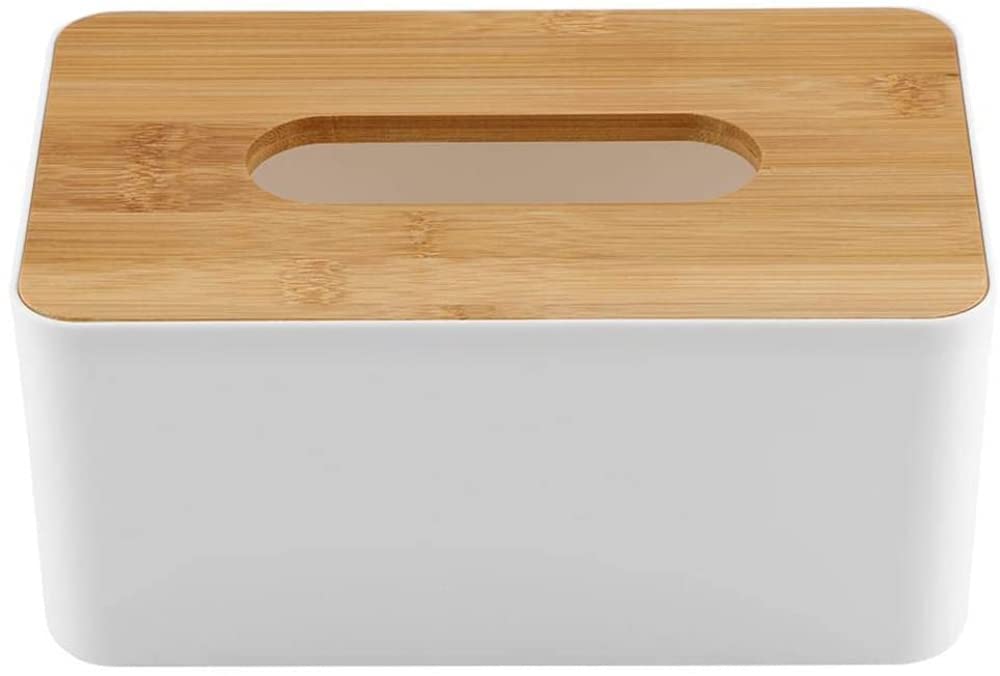 Cnfhfry Rectangle Tissues Box， Tissue Box Holders, Multifunctional Wooden And Plastic Dispenser Cover For Home, Office, Car Etc(Rectangle)
