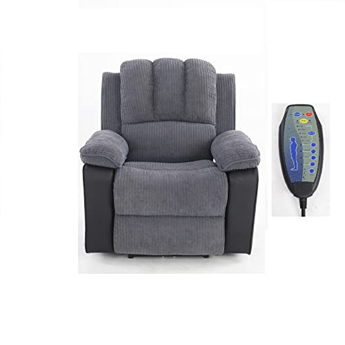 JINPALAY Elektrisch Relaxsessel Massagesessel mit Wärmefunktion,Fernsehsessel mit Liegefunktion,Fernbedienung Ruhesessel Liegesessel (Grau) Cover