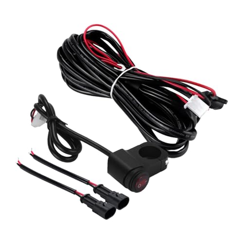 Pièces de réparation pour feux de moto avec câble noir de 2,2 m