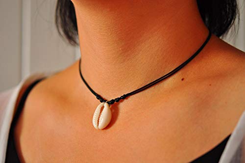 Small Bead Choker Necklace For Women Girls Cute Boho Vsco Beaded Necklaces Adjustable Beach Single Shell Seed Bead Necklace #TOP4