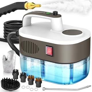Steam Cleaner, 10s Rapid Heating Steamer with 6 Levels, 1.2L Water Tank, Portable Powerful Steamer for Cleaning without chemicals, Handheld Steam Cleaner for Home, Car, Grout, Tile, Floor, Dirt