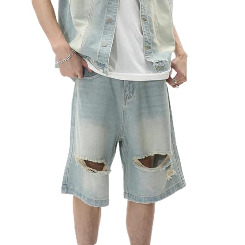 Short stretch homme en jean décontracté et pantalon court confortable