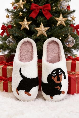 Image of Halloween Christmas Slippers Holiday Slipper House Shoes Home Slipper for Women Fuzzy Outdoor Indoor Bedroom Slippers