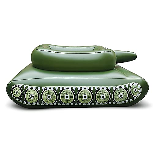 Pool Inflatable Toy with Squirt Gun Tank Inflatable Floating Row with Water Gun, Ride On with Inflatable Tank Pool Float, Toy Summer Swimming Accessories for Kids, Teens and Adults