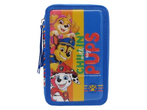 CYPBRANDS Paw Patrol, Estuche Triple, Patrulla Canina, Material...