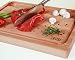 Produktbild ertisi Holz Schneidebrett mit Tiefen Saftrille - Gross | 50 x 35 x 4 cm | XXL Dickes Professionelles Hackbrett | Antibakterielles Küchenbrett - Made in EU