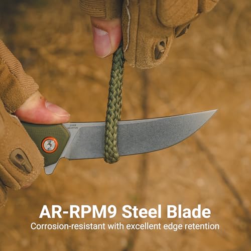 Image of CJRB CUTLERY Folding Knife Gobi (J1906) AR-RPM9 Steel G10 Handle EDC Knife Pocket Knife for Men Green Handle