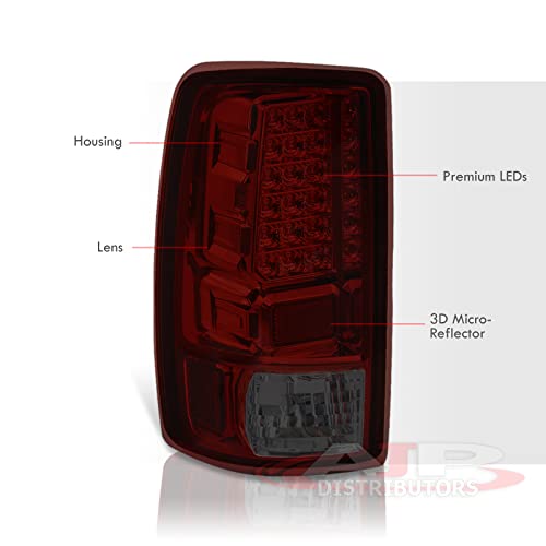 Ajp Distributors Led Tail Lights Brake Stop Signal Driving Lamps Pair Compatible/Replacement For Suburban Tahoe Yukon Xl 1500 2500 Liftgate Door 2000 2001 2002 2003 2004 2005 2006 00 01 02 03 04 05 06 #TOP6