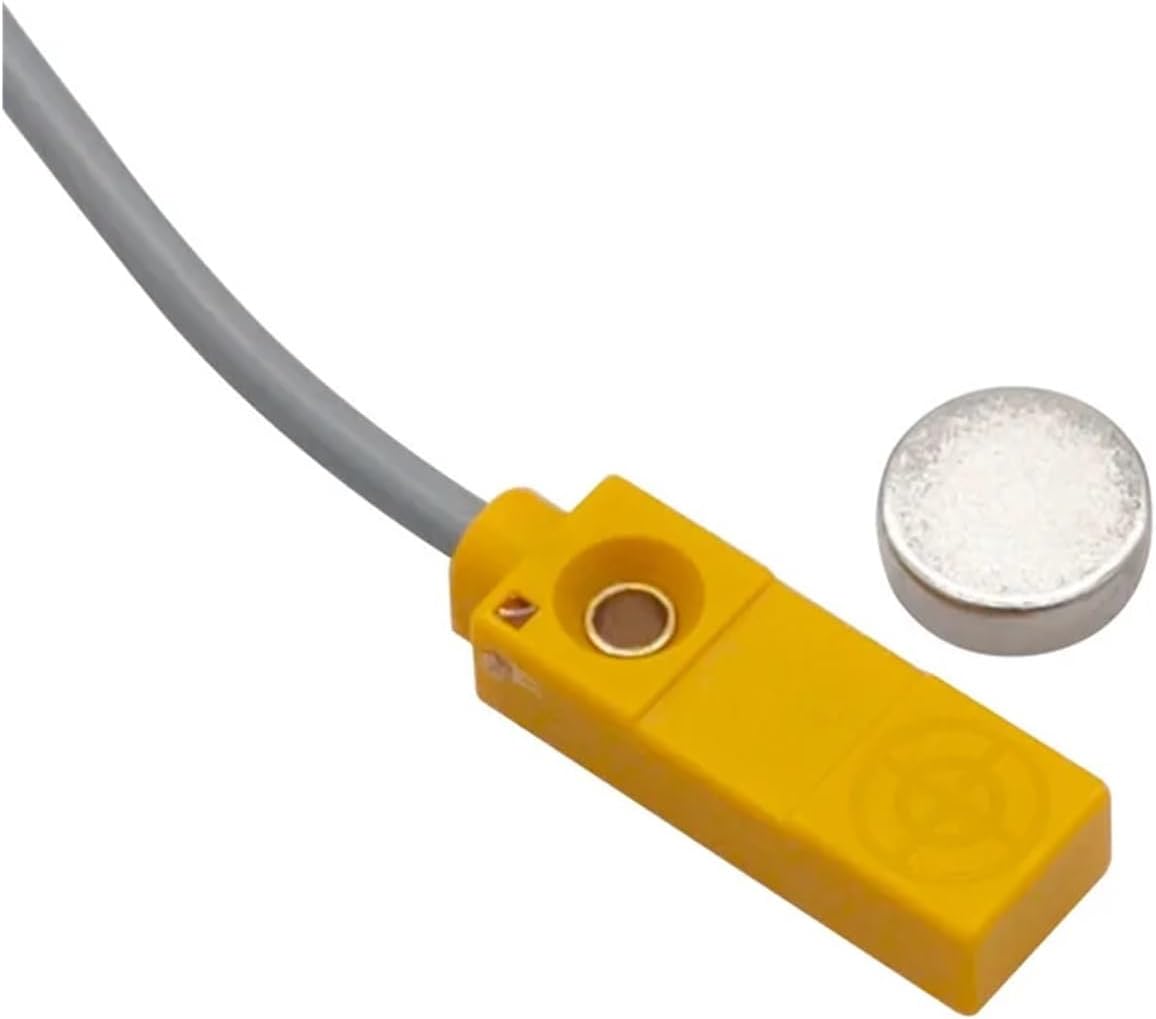 Proximity Sensor Mini Hall Square Switch Magnetic Switch Induction Magnet NPN PNP Normally Open 25mm Detection Distance(Hall PNP NO)