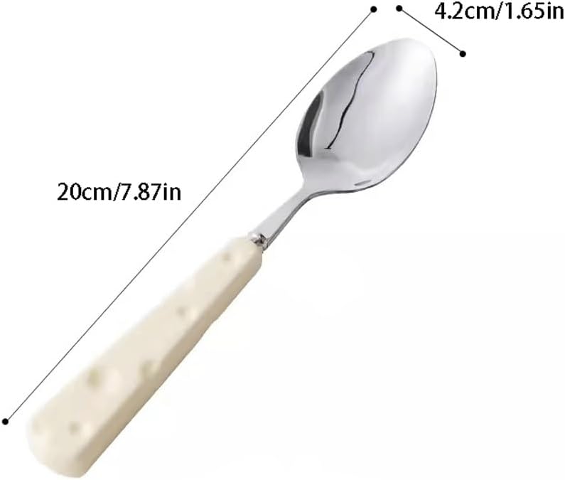 Spoons,soup spoons,Spoons for Cooking Kitchen Round Spoon Household Kitchen Stainless Steel Cute Tableware Dessert Spoon Table Spoon Coffee Teaspoon Mixing Spoon Dinner Spoon Teaspoons