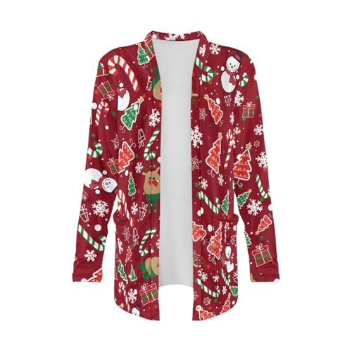 Image of Womens Open Fron Cardigan Sweaters Long Sleeve Tops Daily Coats