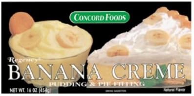 Concord Banana Creme Pudding & Pie Filling-SIX 16oz Pouches