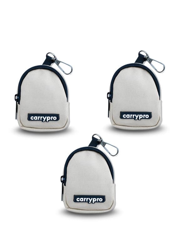 Image of CarryPro PRO Coin Pouch with Zipper for Multipurpose Usage for Adults and Kids, Small Size, Pack of 3 (Mist Grey)