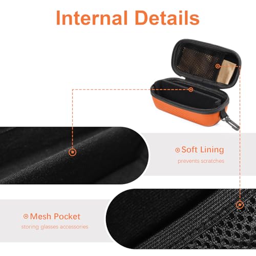 Image of Bukere Double Eyeglasses Case with Adjustable Slots, EVA Hard-shell Travel Dual Glasses Sunglasses Organizer for Men Women