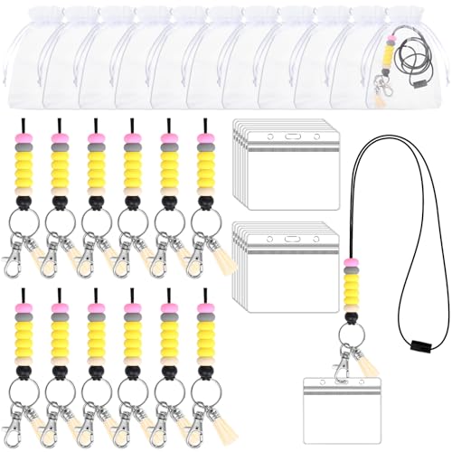 Cordon pour enseignant en silicone : ne perdez plus votre badge d'école avec ce lot de 36