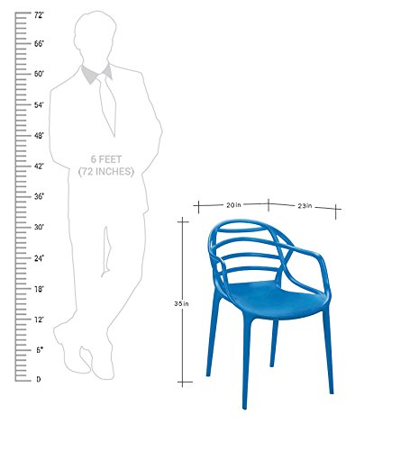Image of CELLO Atria Chair (Blue) | Strong and Durable | Easy to Clean | Chair for Living Room, Bed Room, Kitchen, Office Room, Outdoor | 3 Years Warranty