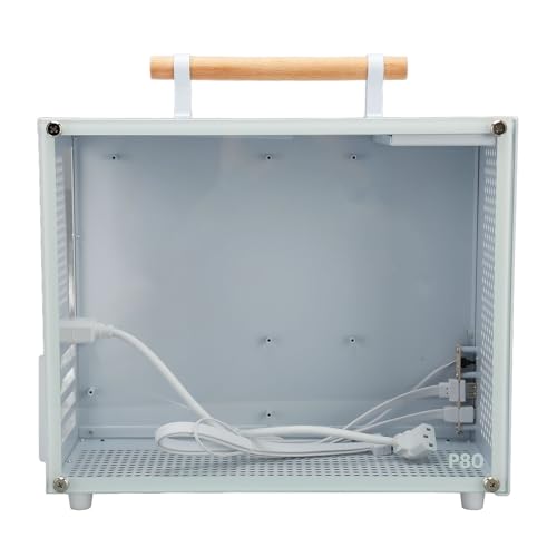 POENVFPO Mini ITX ATX Mini Case Clear Side Desk Panel de Acero Manija de Acero para I7 13700K + RTX4080 Negro / 1pc