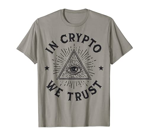 Bitcoin In Crypto We Trust BTC Cryptocurrency Blockchain Maglietta