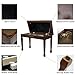 FILISITE Duet Piano Bench with Storage, Wooden Piano Stool with Waterproof Padded Cushion, Bench Seat for Vanity, Living Room, Bedroom (Wood)