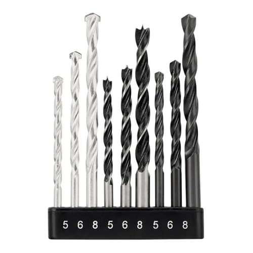 Conjunto de Brocas para Furadeira, 9 Peças, 5mm/6mm/8mm, para Met...