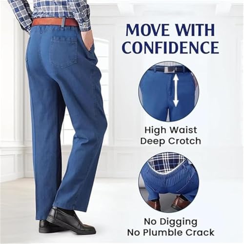 Cooliflex Jeans, Gentsflex - Flexible Waist Straight Fit Comfort Denim, Mens Elastic Waist Jeans Relaxed Fits3