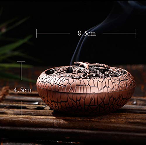Guvveaz Alloy Incense Holder Burner (Stick/Cone/Coil Incense) Ash Catcher Tray Bowl With Incense Stick Holder With Fireproof Cotton As Gift #TOP4