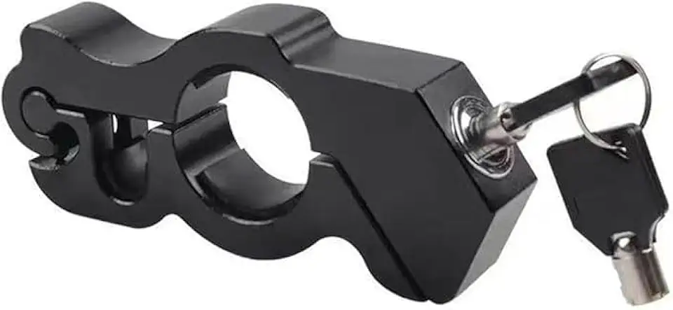 Trava de Guidão Antifurto para Moto – Trava de Segurança Universal para Motocicletas, Scooters, Bicicletas Elétricas e Quadriciclos – Modelo Reforçado em Alumínio (Preto)