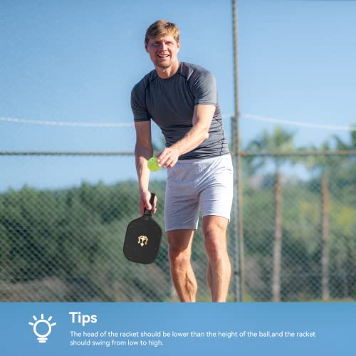 image for JUNDKSO Pickleball Paddles Set of 2 Carbon Fiber Graphite Surface Pick