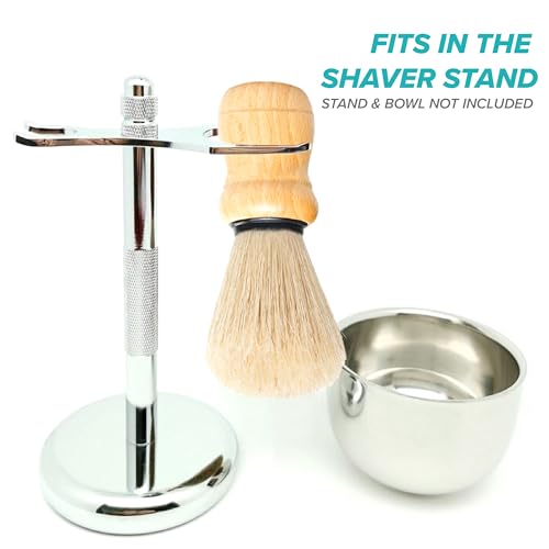 Shaving Brush Badger Friendly Hair Brush with Elegant Design Wooden Grip Professional Hair Salon Tool for Men’s Wet Shaving - Image 6