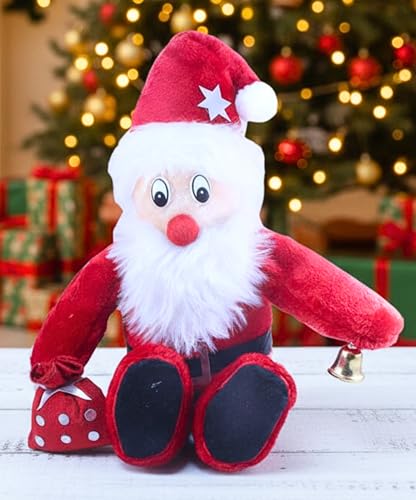 Image of Tickles Santa Claus Christmas with Potli Stuffed Plush Soft Toy for Kids Room (Color: Red Size:55 cm)