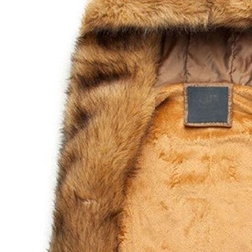 Men's Faux Fur Hoodies Vest Winter Warm Sleeveless Hooded Waistcoat Soft Cardigan Fuzzy Fleece Gilet with Hood4