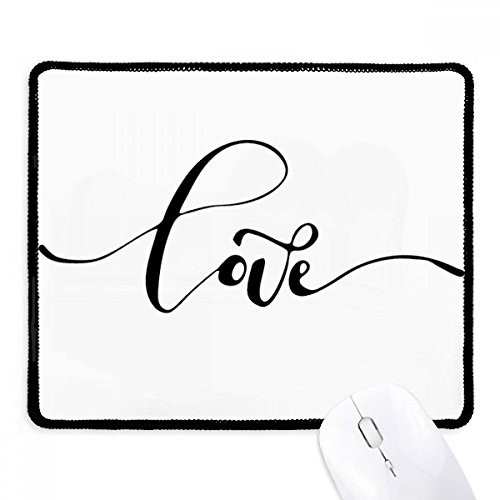 Mousepad de juego antideslizante con elegante frase de amor bordada