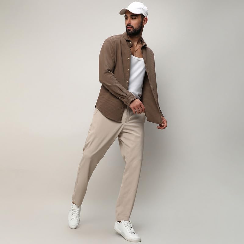 Image of CAHOOT Men's Shirt for Casual Wear | Spread Collar | Short Sleeve | Regular Fit | Button Closure | Shirt Crafted with Comfort Fit for Casual Wear