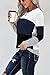 NEYOUQE Fall Tunic Fashion Tops Fitted 2025 Womens Long Sleeve Shirts School Teacher Active Summer Tunics for Women Athletic tee Shirt Color Block Baseball Plus Size top Navy Blue L