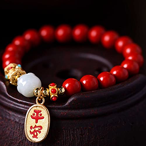 Talisman à quartz en cristal de cinabre Feng Shui pour femmes